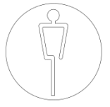 Piktogram kobieta + mężczyzna  w kole kpl. - 2