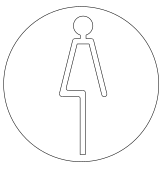 Piktogram kobieta + mężczyzna  w kole kpl.