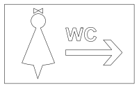Piktogram WC dziewczynka TR